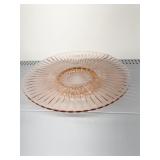 PINK PEDESTAL CAKE PLATE