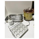 MUFFIN PAN, CROCK POT, ETC.