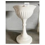 HAEGER PEDESTAL PLANTER HAS CHIP ON EDGE