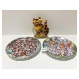 CAT NAPKIN HOLDER, EASTER PARADE LTD PLATES