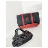 VINTAGE LARGE PURSE AND TRADER JOE THERMO BAG