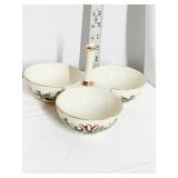 WINTER GREETING CONDIMENT HOLDER LENOX NIB