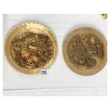 NATILE BRONZE PLATES INCL. CHILD UNDER THE TREE