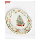 CHRISTMAS TREE AROUND THE WORLD PLATE NIB 20TH