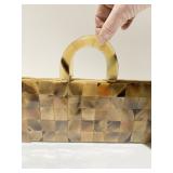 UNUSUAL PURSE WITH TORTOISE DESIGN INNER ZIPPER