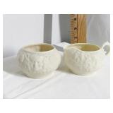 BELLEEK CREAMER, SUGAR