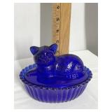 WESTMORELAND NESTING CAT DISH 3.75"H