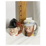 STAFFORDSHIRE ENGLAND TOBY MUGS 3" H