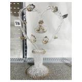 SPUN GLASS 2 PC ANNIVERSARY HEART