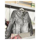 ATTENTION SZ. 10 BLACK LEATHER JACKET ZIPPER