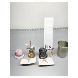 THIMBLES, W/ CAROUSEL, 2 SCISSOR PINS, ETC.