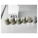 6 METAL THIMBLES