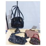 4 PURSES INCL. ONE WITH SIDE POCKETS