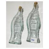 2 GLASS FISH BOTTLES 11"