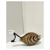 BROWN GLASS FISH 5" H X 9" W
