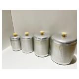 4 PIECE ALUM. CANISTER SET