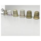 6 METAL THIMBLES