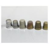 6 METAL THIMBLES