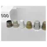 6 METAL THIMBLES