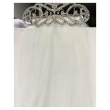 BRIDAL JEWELRY SET W/ BELT, HAIR COMB W/ VAIL,