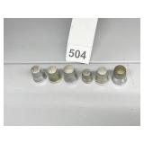 6 METAL THIMBLES