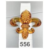 4" FLEUR DE LE LE GLASS ORNAMENT