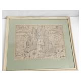 JOHN SPEED MAP FRAMED UNDER GLASS THE KINGDOM OF