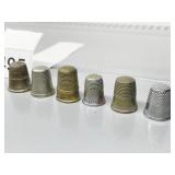 6 METAL THIMBLES