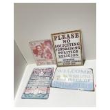 TIN REPRODUCTION SIGNS