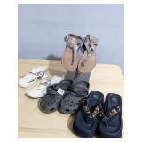 4 PAIRS OF SANDALS INCL. SZ. 8 CROCS
