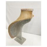 BURLAP COVERED JEWELRY HOLDER