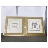 WASHSTAND PRINTS 9 X 9