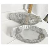 WENDELL AUGUST SERVING TRAYS, LARGEST 15 X 10