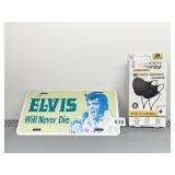 COPPER FIT MASK, ELVIS LICENSE PLATE, BIRD