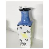 14" H GEOMETRIC DESIGN VASE