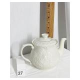 BELLEEK SERENITY BLUE MARK TEA POT W/ LID NEVER