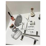 ASSORTED ITEMS, INCLUDING TOWEL HOLDER, TRAY ETC.