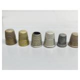6 METAL THIMBLES
