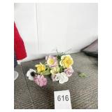 10 PORCELAIN FLOWERS