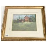 FRAMED PASTEL 18" X 21" SIGNED BY RAY ZELINSKI IN