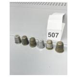 6 METAL THIMBLES