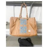 IMAN LEATHER PURSE, BLACK WOVEN UNKNOWN PURSE,