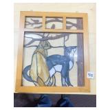 CAT STAIN GLASS, WOOD & METAL 11 X 12.5