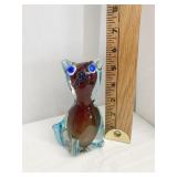 MURANO GLASS CAT 5.5" H