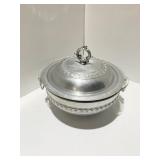 ALUMINUM COVERED VINTAGE CASSEROLE