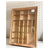 DISPLAY CABINET W/ GLASS TOP 12" X 16" X 2" H