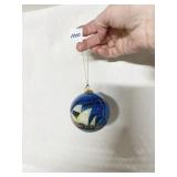 GLASS ORNAMENT W/ SHIP