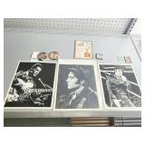 ELVIS BUTTONS, PHOTOGRAPHS ETC.