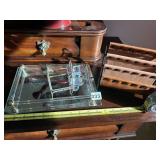 MIRRORED DRESSER TRAY, LEATHER LETTER ORGANIZER,