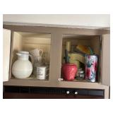 CONTENTS OF CABINET, THERMAL CARAFE, FOOD